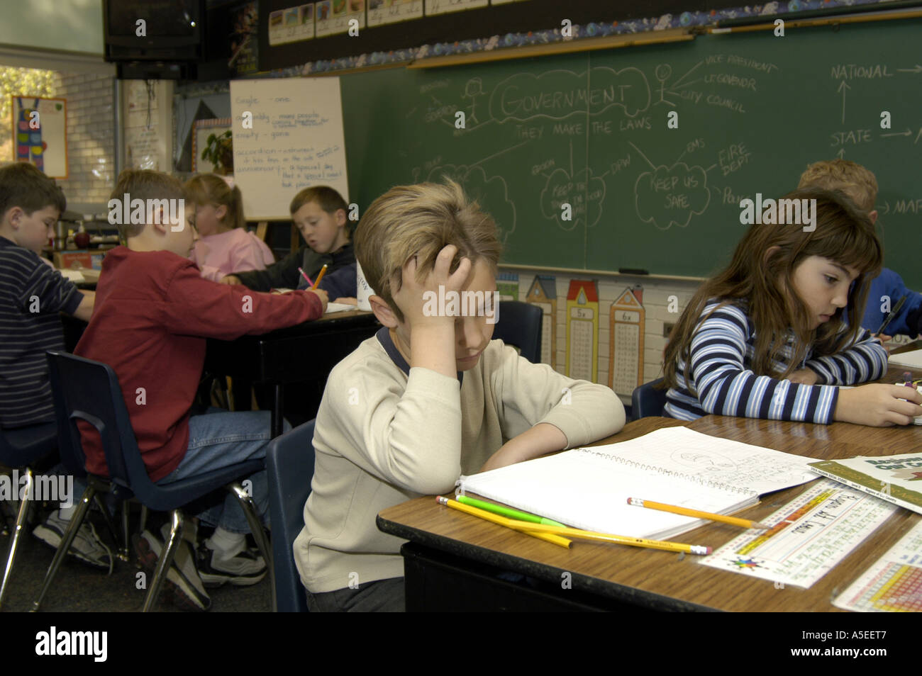 Sad student Stock Photo
