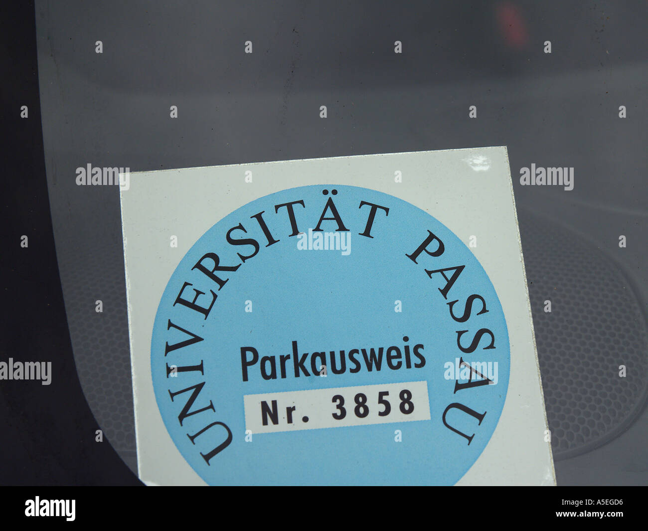 parking permit University of Passau Stock Photo Alamy