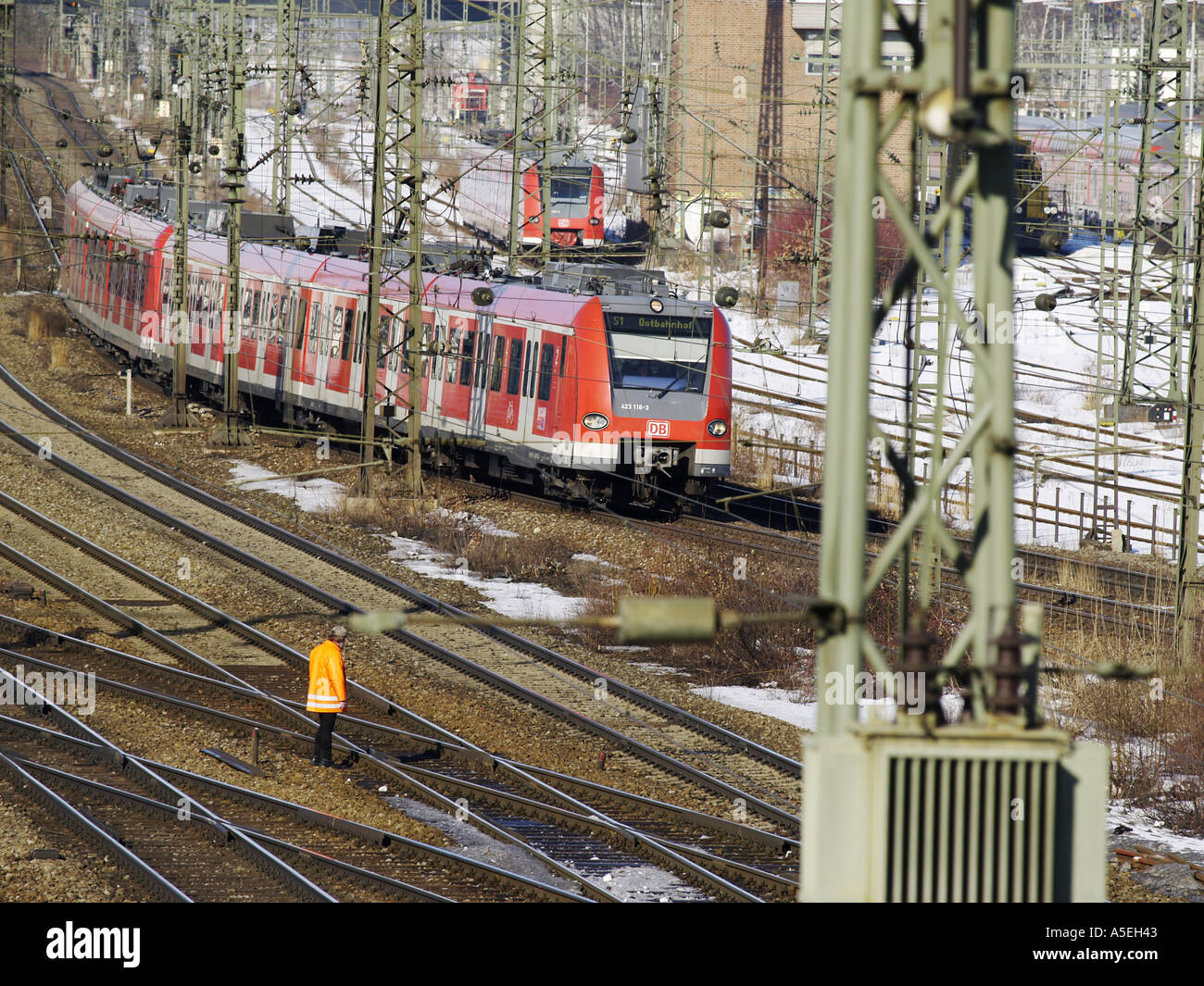 Munich, railway near main station Stock Photo Alamy