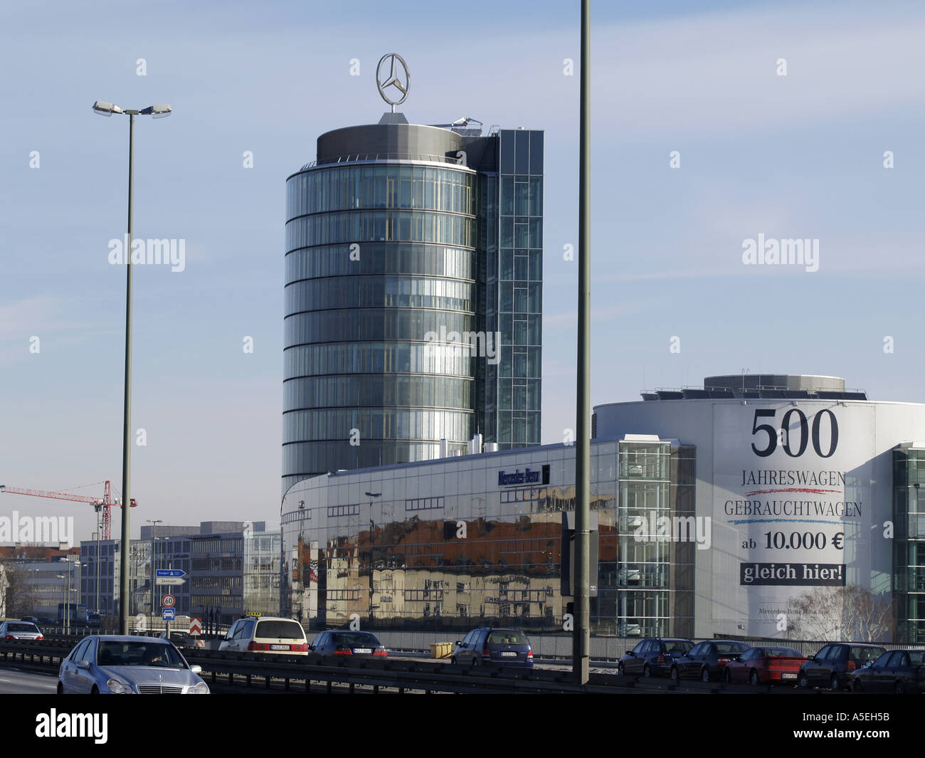 Munich Mercedes Tower Stock Photo Alamy