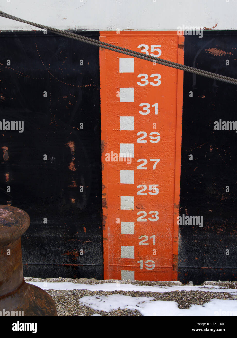 water gage, scale Stock Photo Alamy