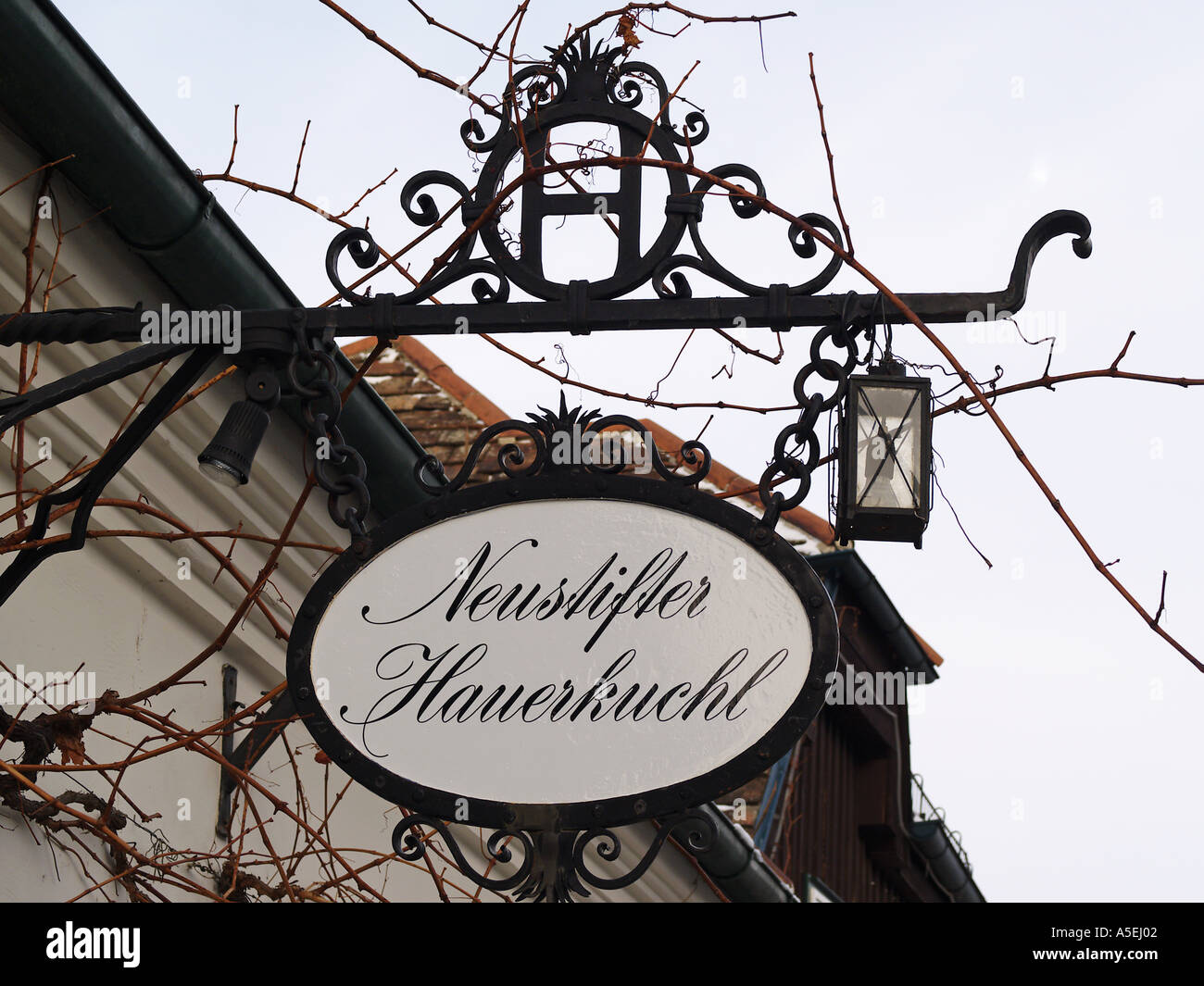traditional sign, Neustifter Hauerkuchl Stock Photo