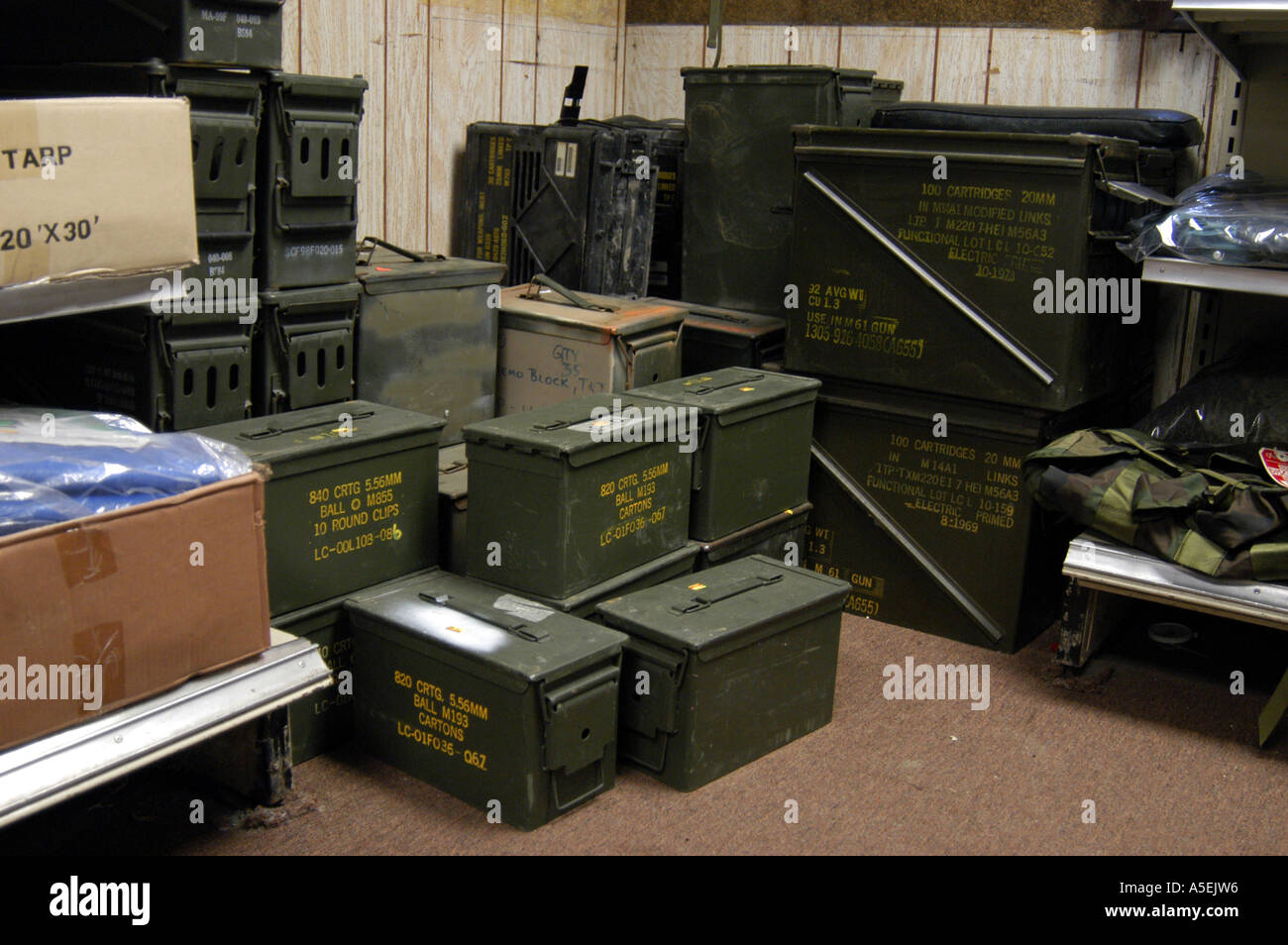 P3 069 Military Surplus Ammo Boxes Stock Photo - Alamy