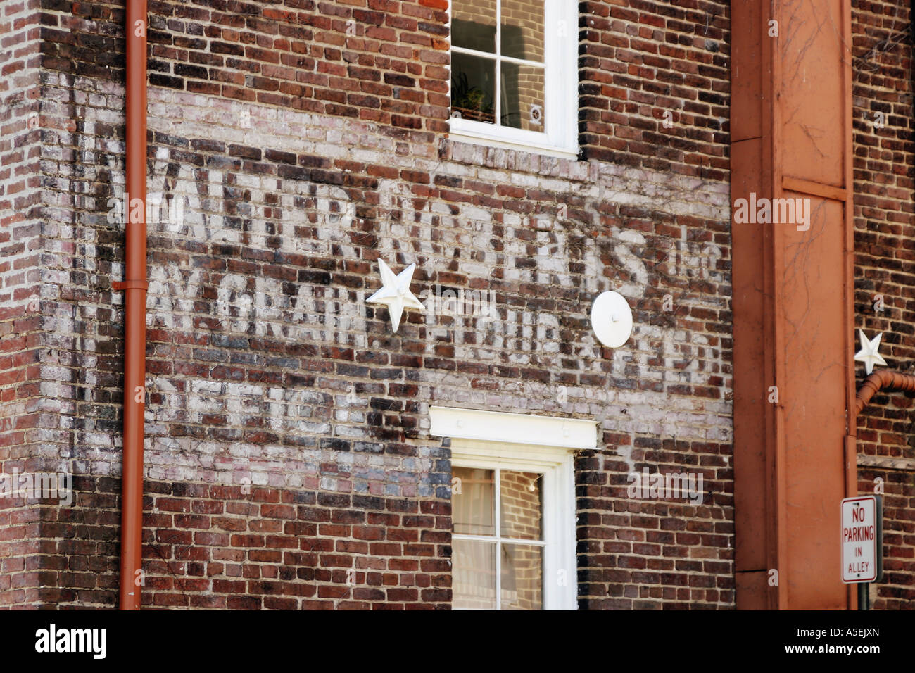Period advertising painted on a brick building in Old Town Alexandria