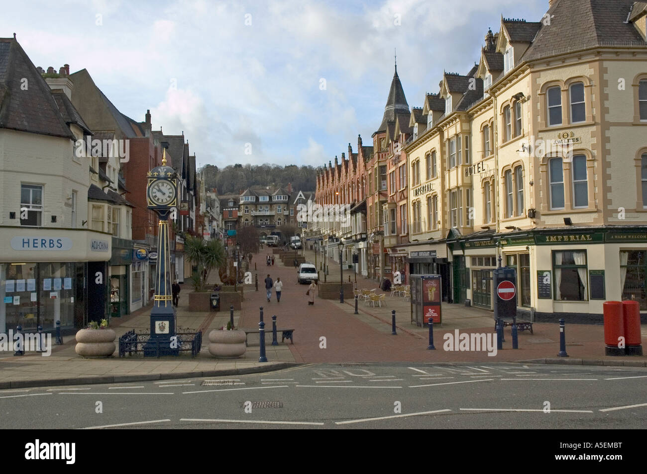Station Road, Colwyn Bay Stock Photo Alamy