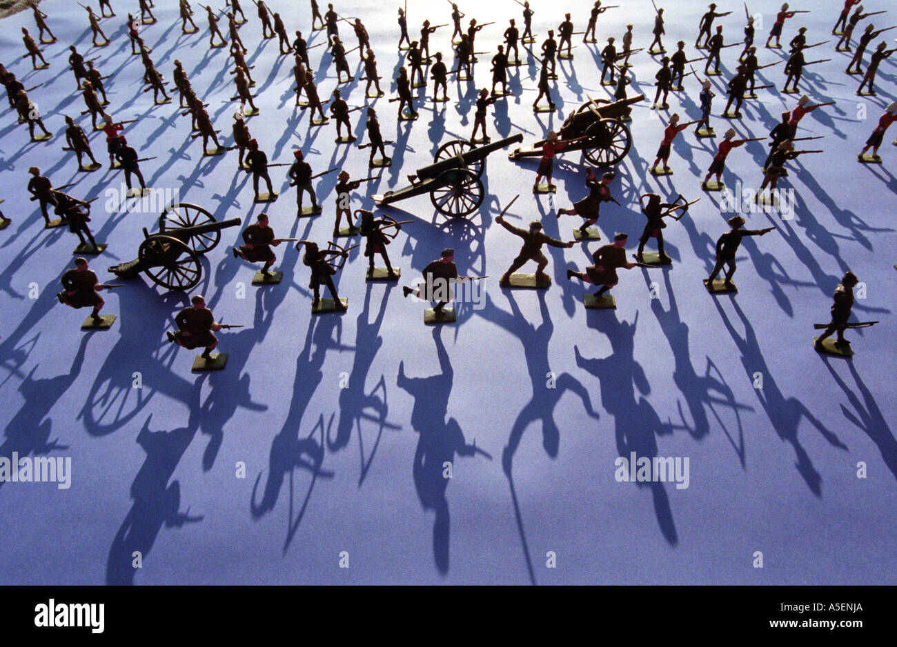 Old toy soldiers on parade for auction Stock Photo Alamy