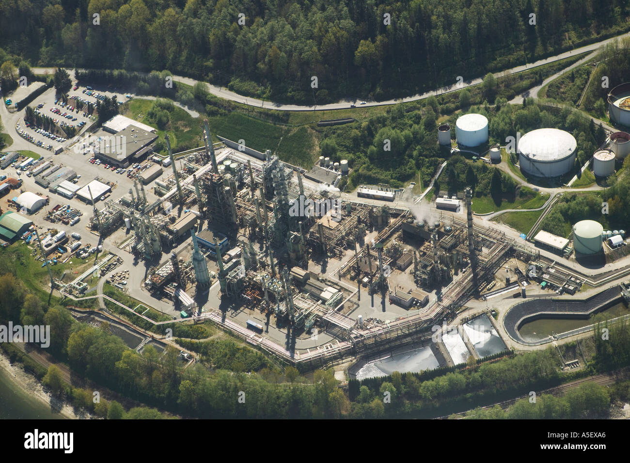 Oil refinery Burnaby British Columbia Canada Stock Photo Alamy