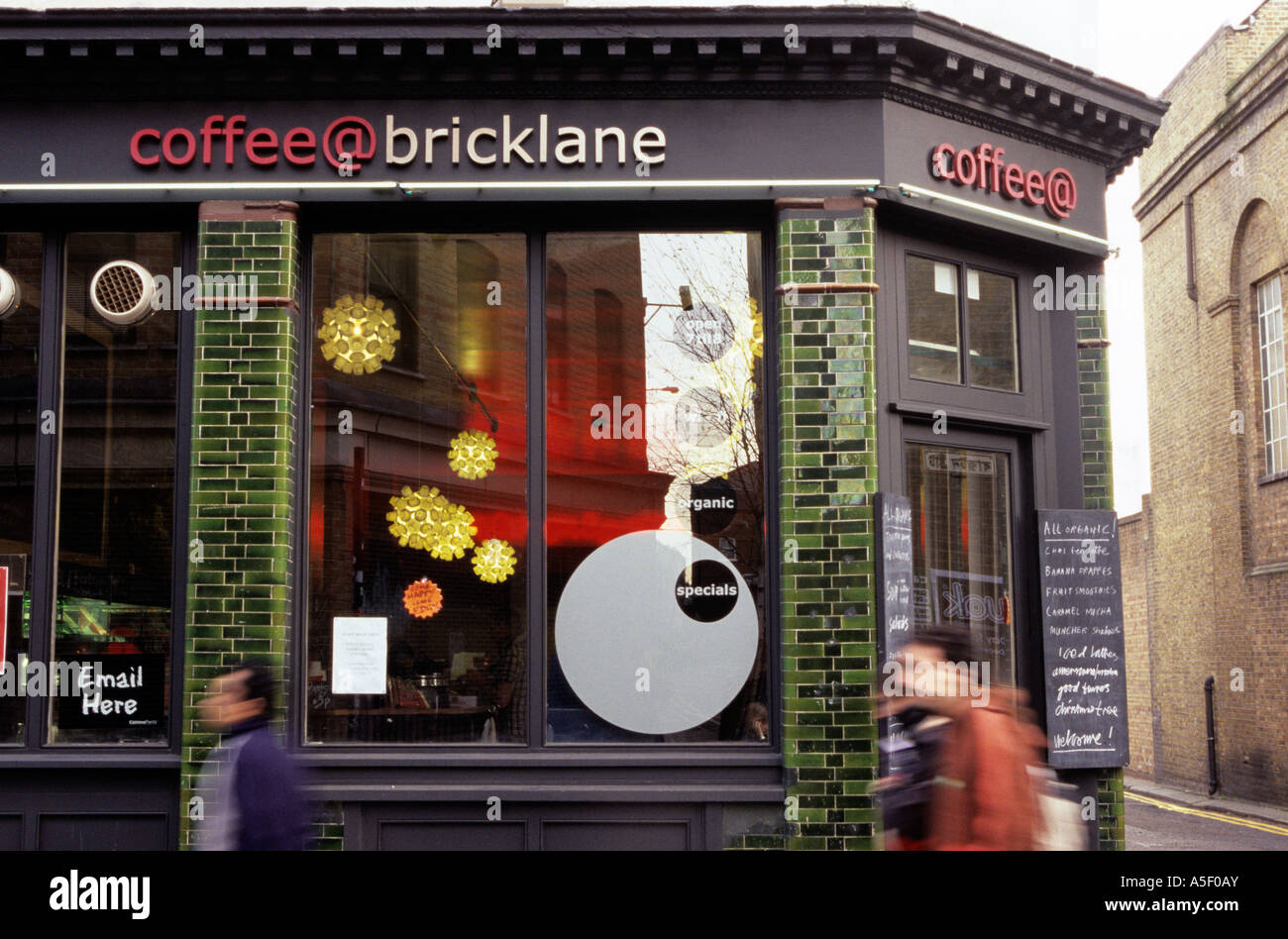 An internet cafe located on Brick Lane London Stock Photo
