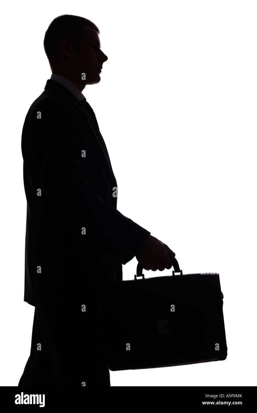 Man briefcase silhouette hi-res stock photography and images - Alamy