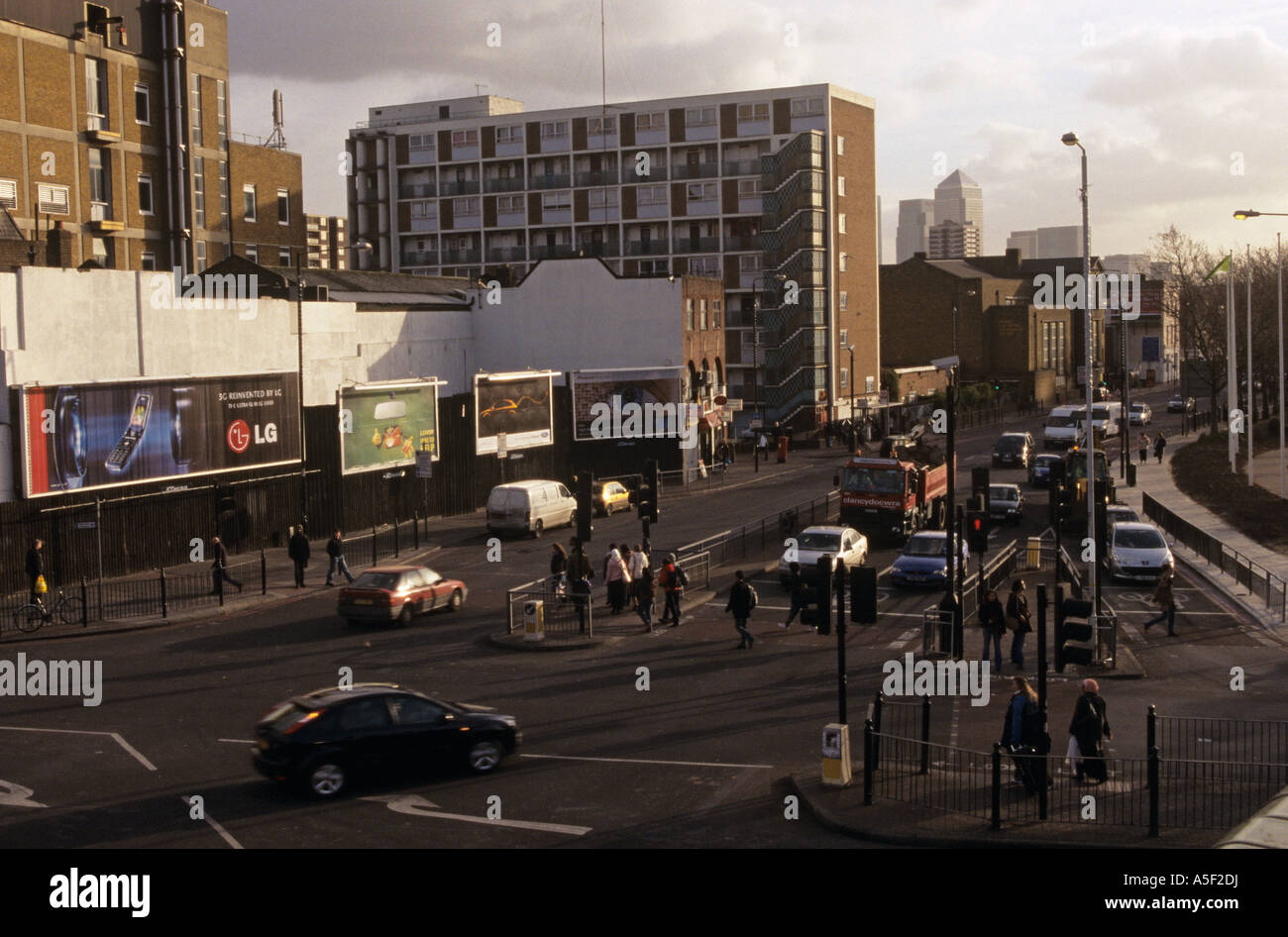 A street scene in Mile End London Stock Photo Alamy