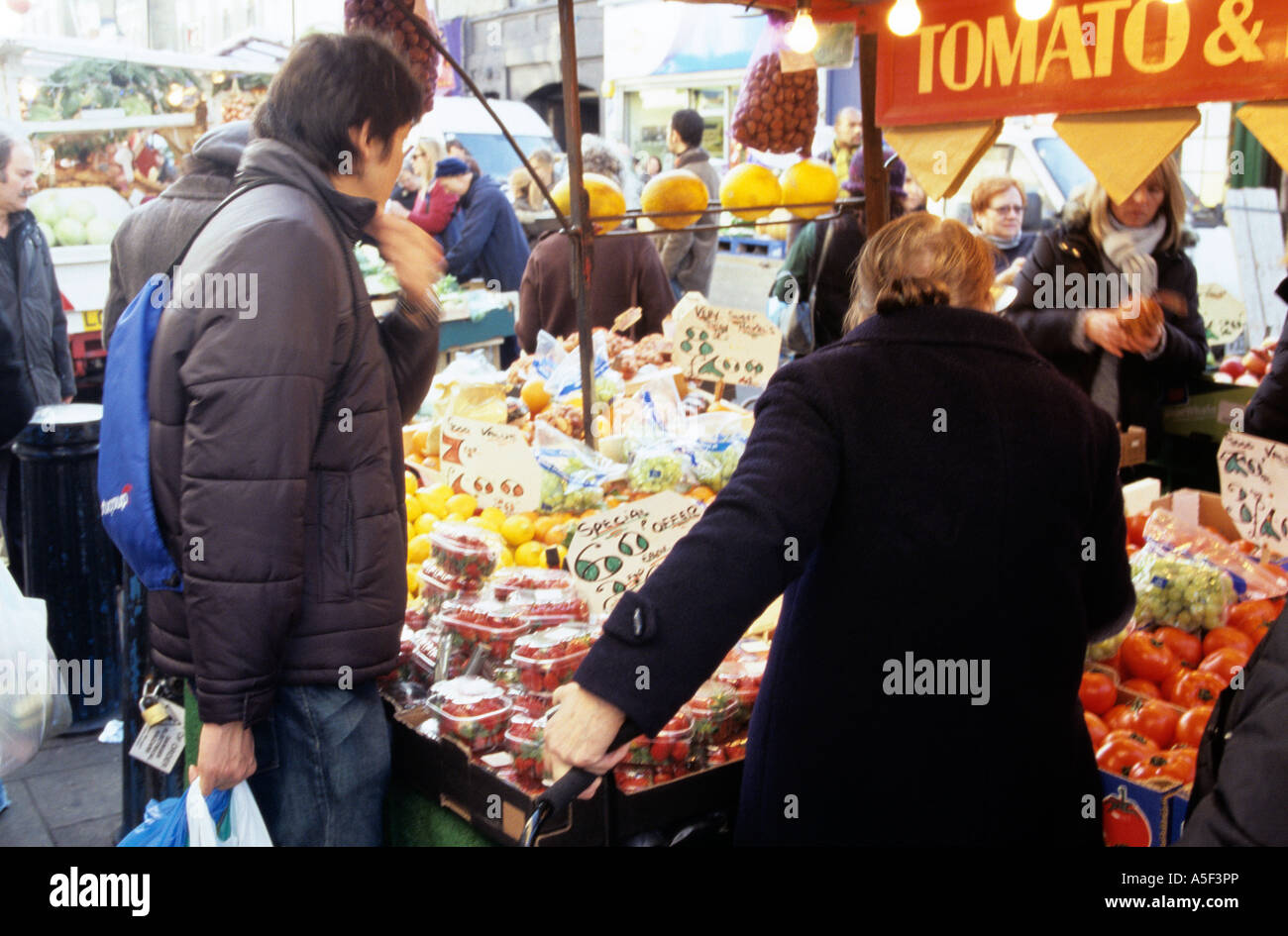 The Portobello road market near Notting Hill Gate London Stock Photo