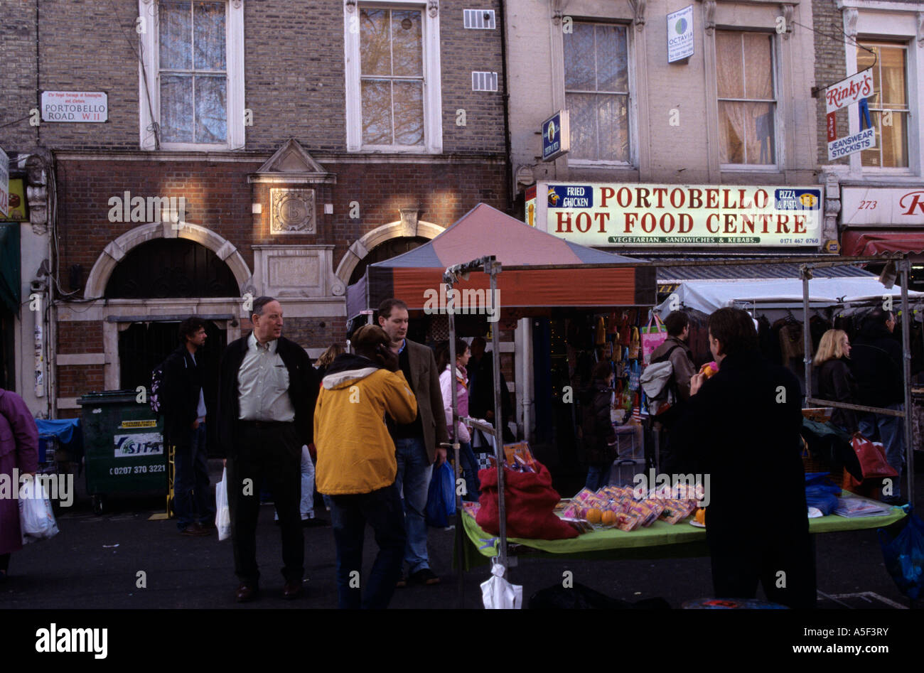 The Portobello road market near Notting Hill Gate London Stock Photo