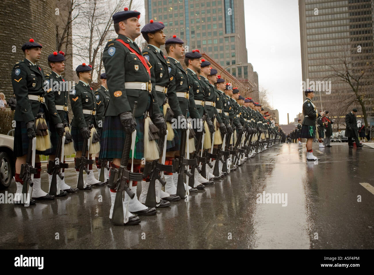 Remembrance Day parade in Montreal, Canada Stock Photo Alamy