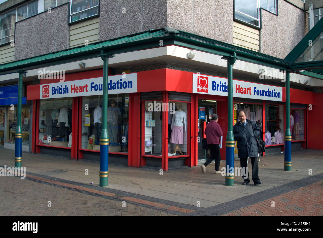 Facade British Heart Foundation charity shop, Blackburn, Lancashire, UK