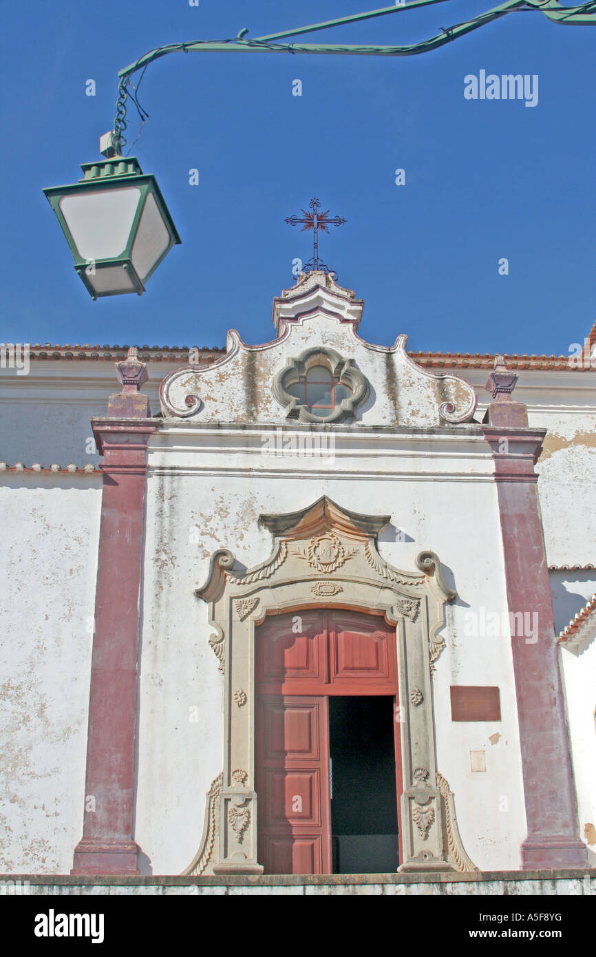 Silves Cathedral Manueline doorway Algarve Portugal Europe Stock Photo