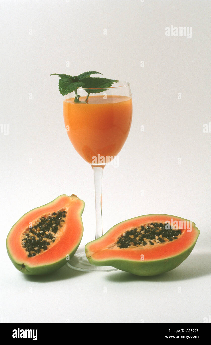 Papaya juice Stock Photo Alamy