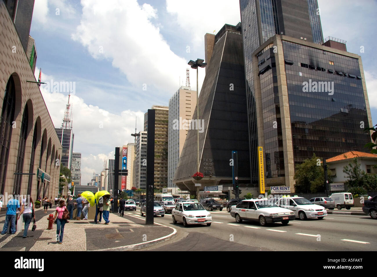 Avenida Paulista in Sao Paulo Brazil Stock Photo
