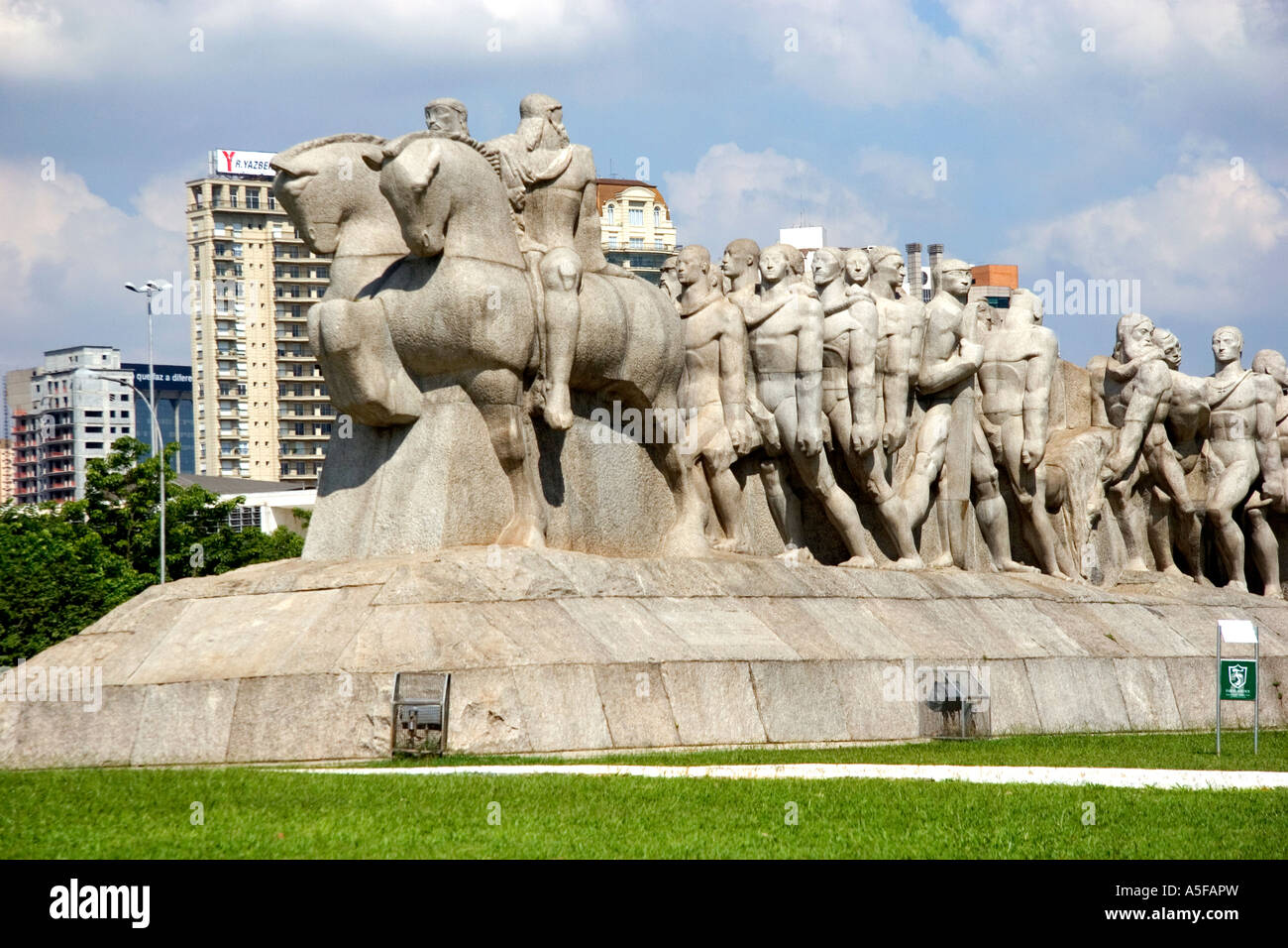 Monumento Bandeiras a monument to pioneers in Sao Paulo Brazil Stock