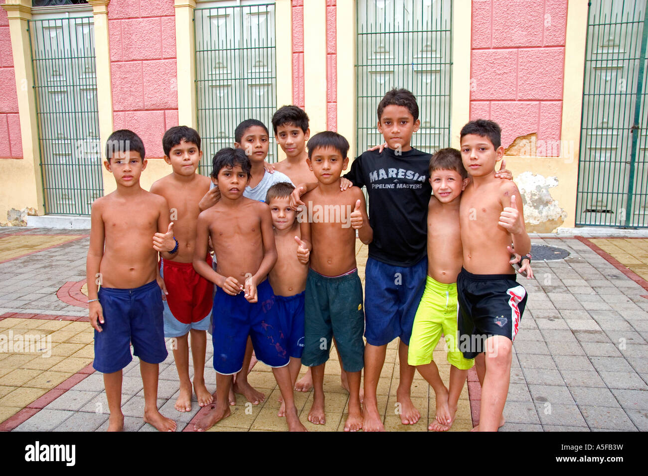 A group of Brazilian boys in Manaus Brazil Stock Photo Alamy
