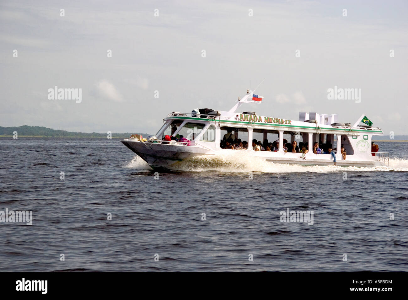 Amazon river ferry boat near Manaus Brazil Stock Photo - Alamy