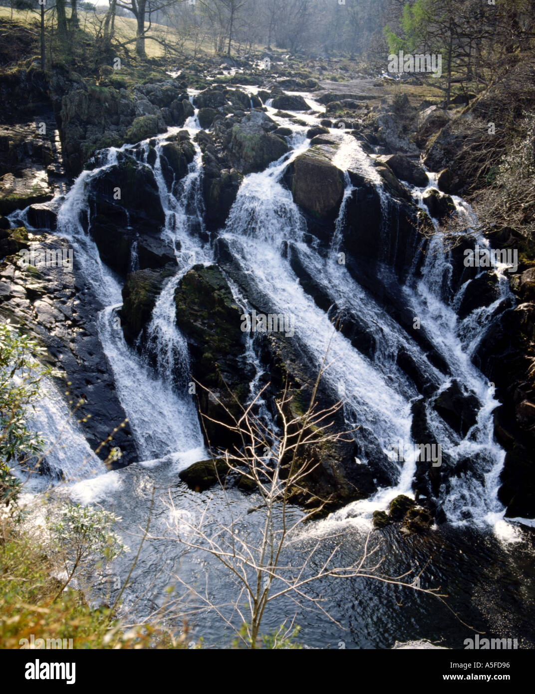Wales Swallow falls Stock Photo