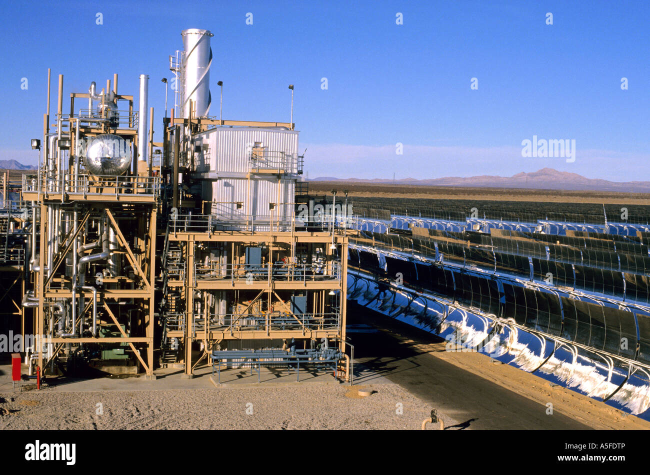 Solar energy generating power plant in the Mojave Desert California