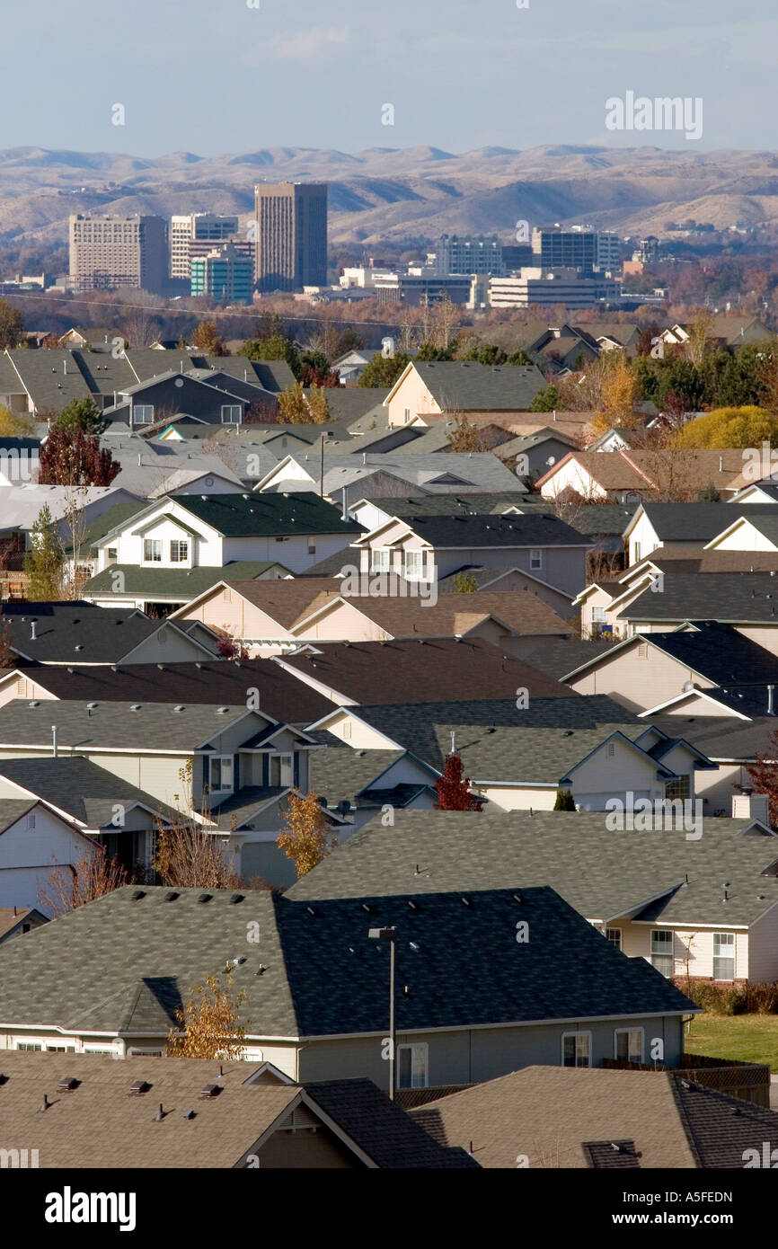 Housing developments contribute to urban sprawl in Boise Idaho Stock