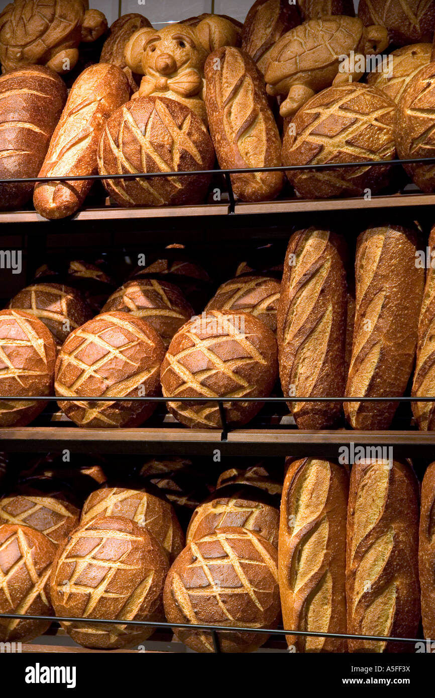 A rack of sourdough bread at the San Francisco airport Stock Photo Alamy