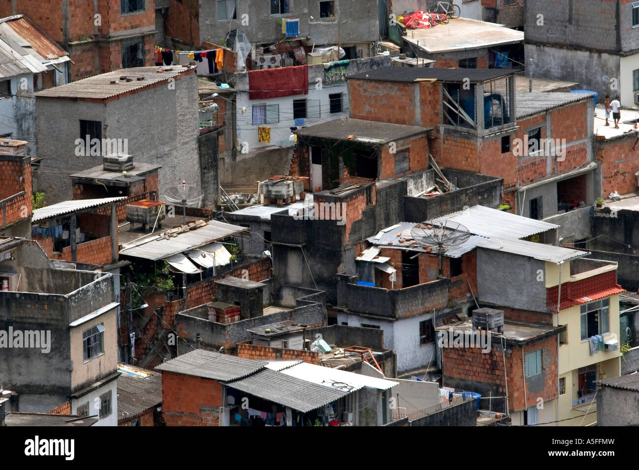 Hillside Favela In Rio De Janeiro Brazil These Slums Are Home To Thousands Of Poor People Squatting On Public Land Stock Photo Alamy