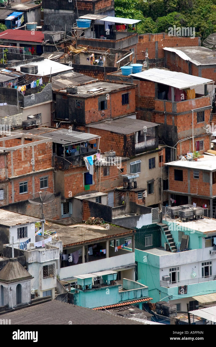 Hillside favela in Rio de Janeiro Brazil These slums are home to