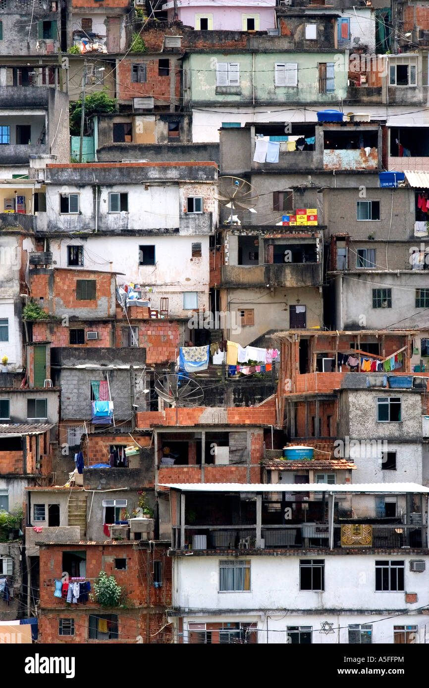 Hillside Favela In Rio De Janeiro Brazil These Slums Are Home To Thousands Of Poor People Squatting On Public Land Stock Photo Alamy