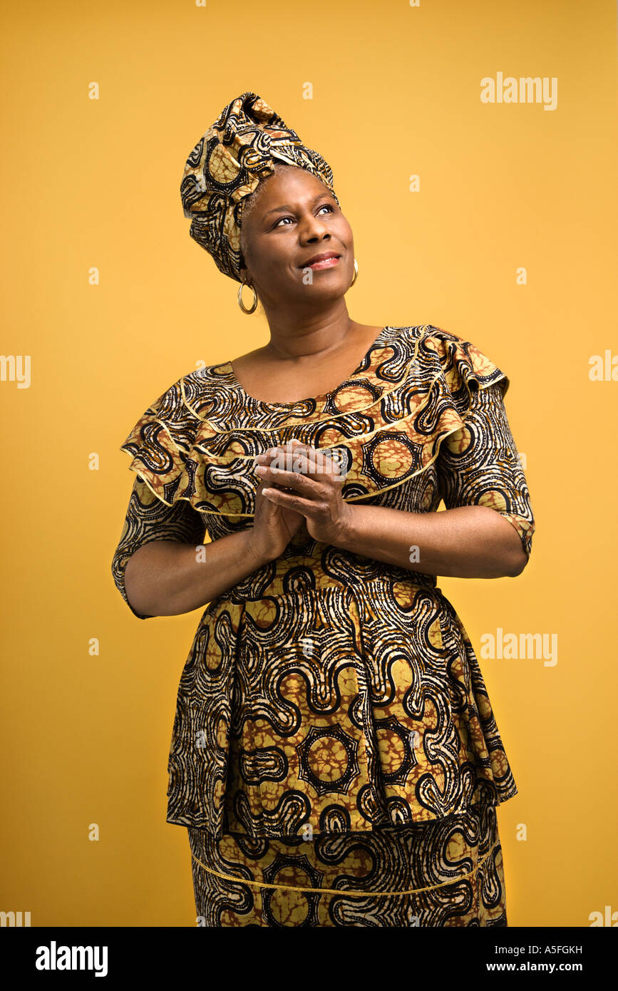 african attire dresses for old ladies woman traditional dress hi-res stock photography and images Product ID:AD3D105469_AH520_M