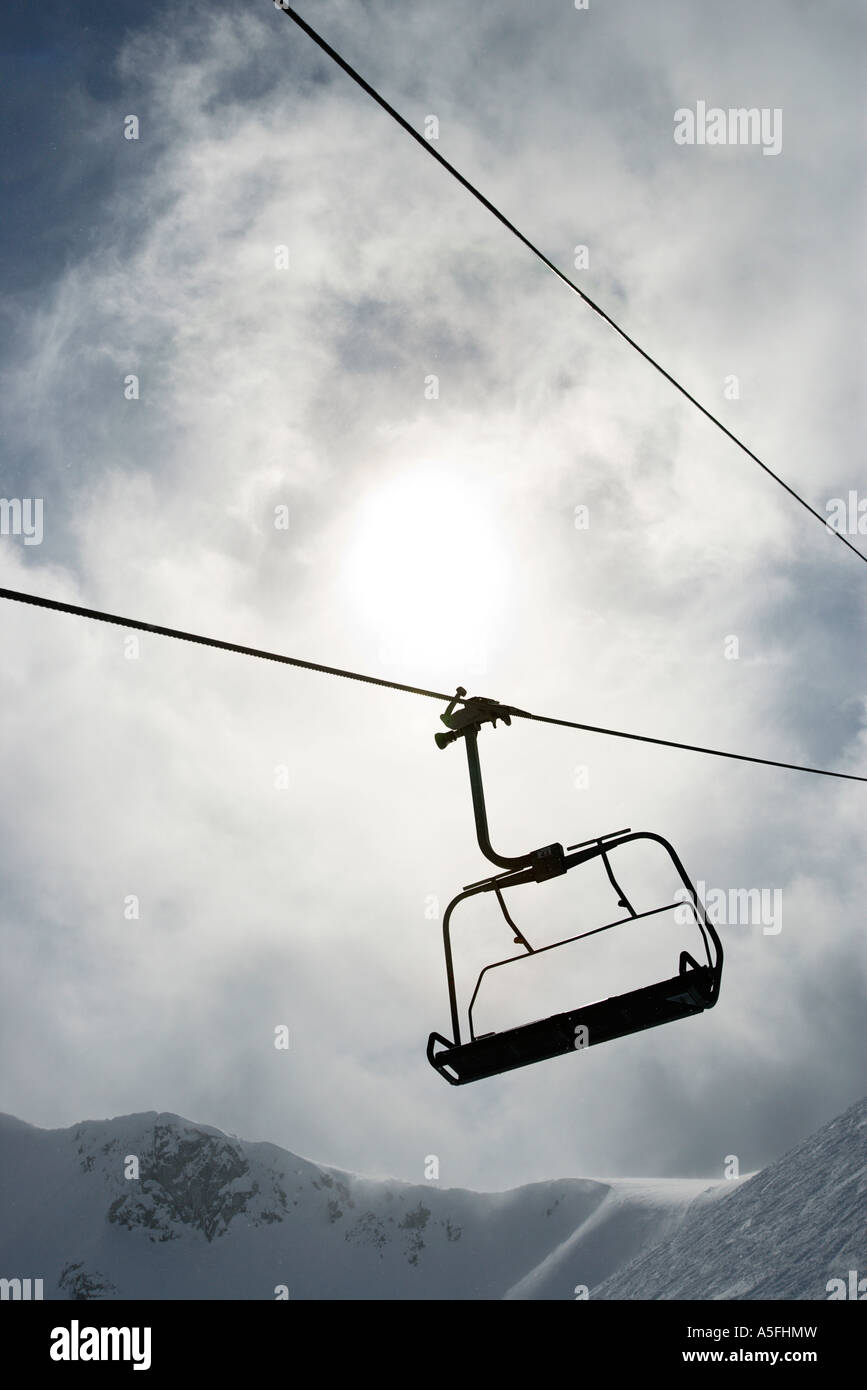 Empty ski lift chair hi-res stock photography and images - Alamy