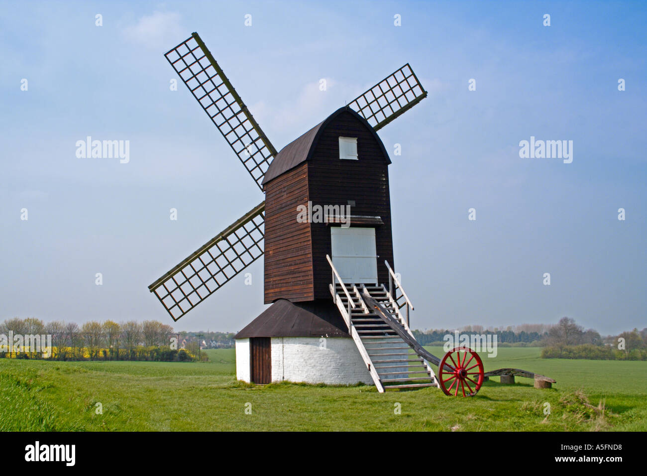 Pitstone windmill Stock Photo