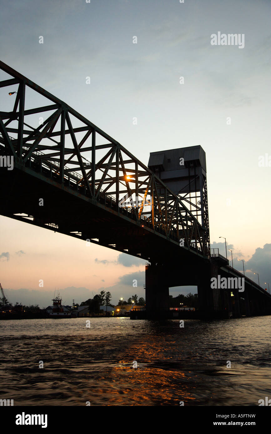 Bridge over Cape Fear River in Wilmington North Carolina Stock Photo ...