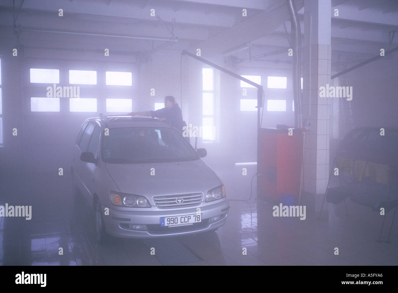 Poland Starachowice car wash Toyota Stock Photo Alamy