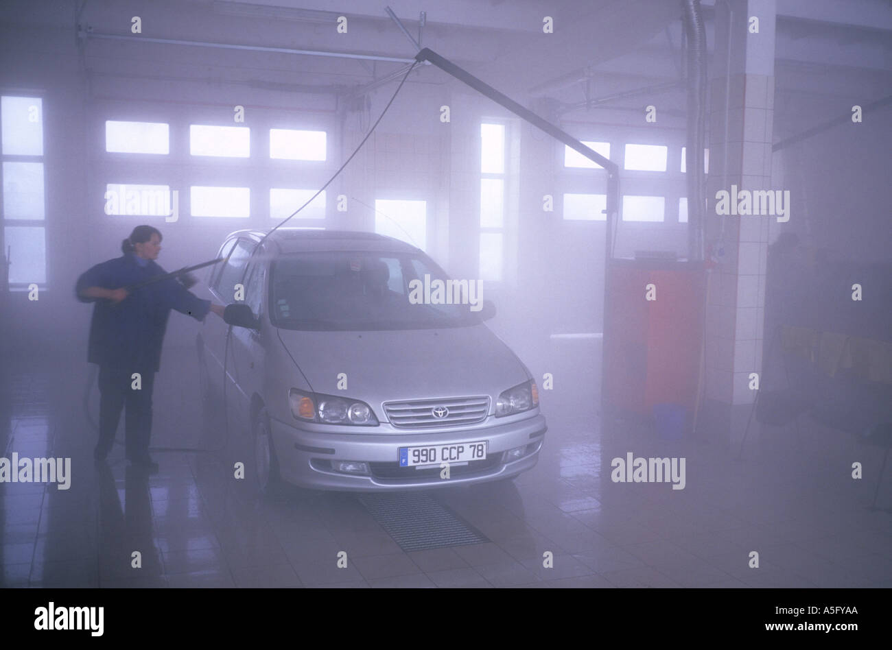 Poland Starachowice car wash Toyota Stock Photo Alamy