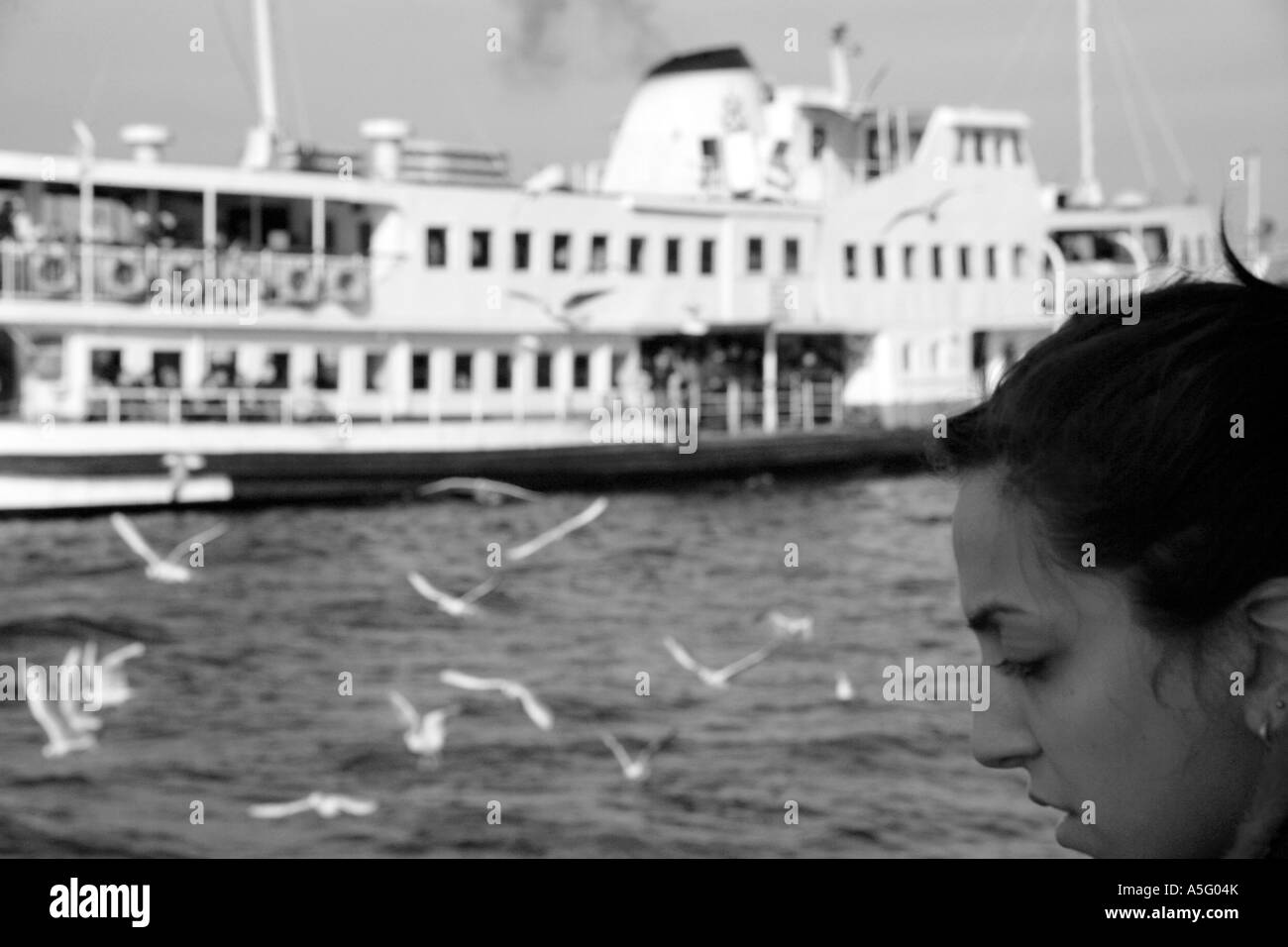 Ferry boat travel Black and White Stock Photos & Images - Alamy