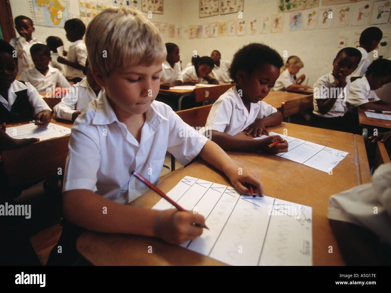 Mixed race primary school in Port St Johns Transkei former homeland