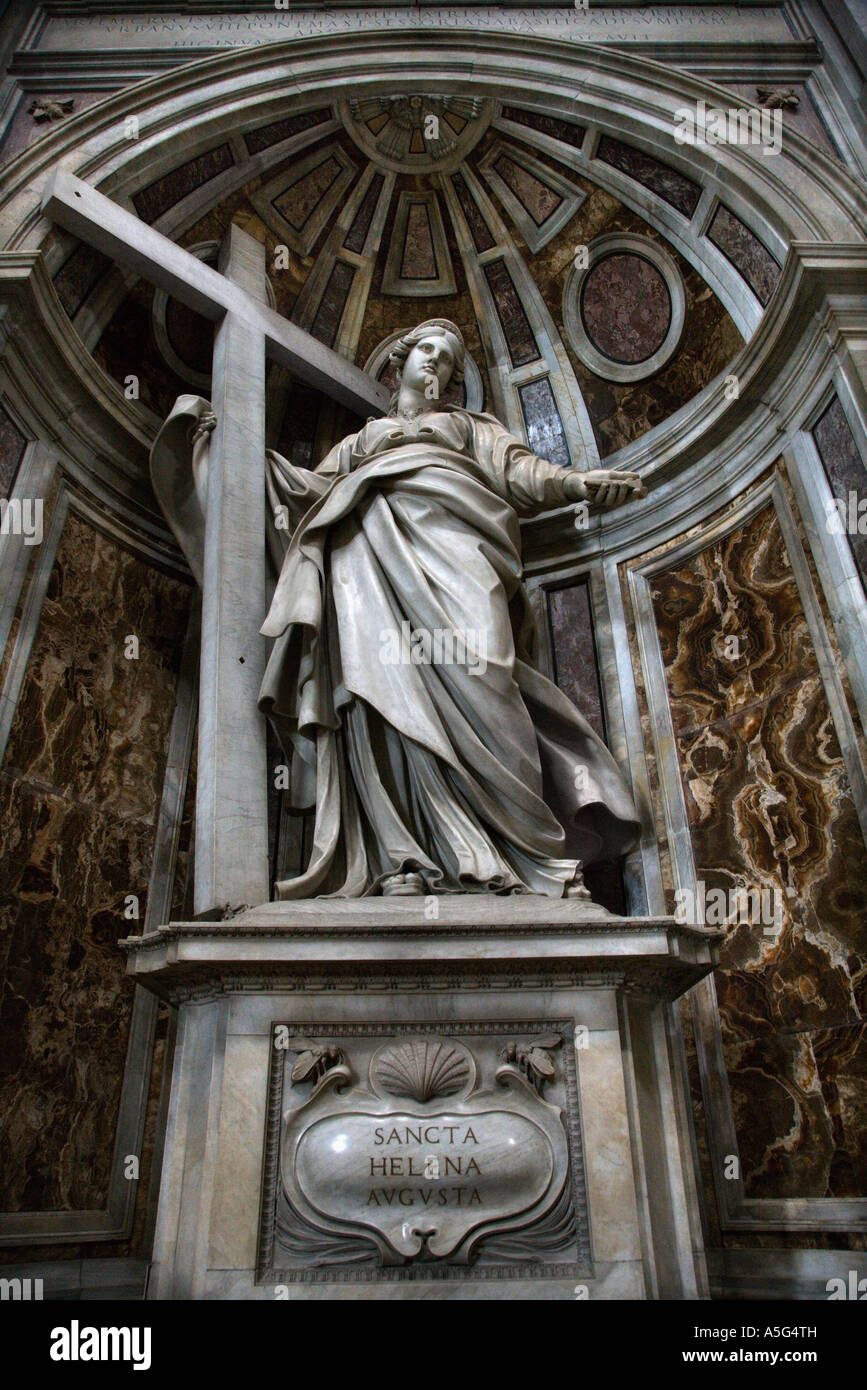 Saint Helena statue inside Saint Peter s Basilica Rome Italy Stock Photo