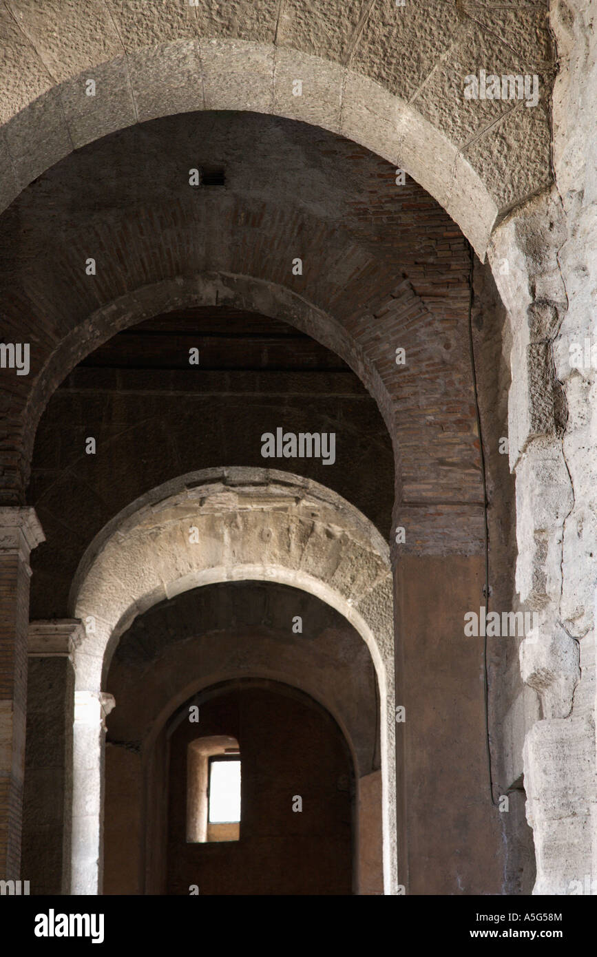 Arched walkway in Rome Italy Stock Photo - Alamy