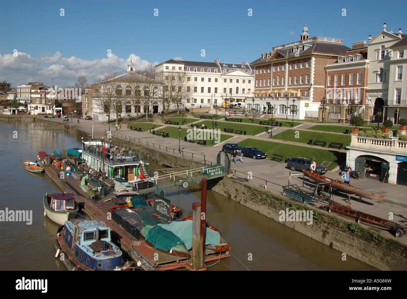 Thames river at Richmond, London Stock Photo