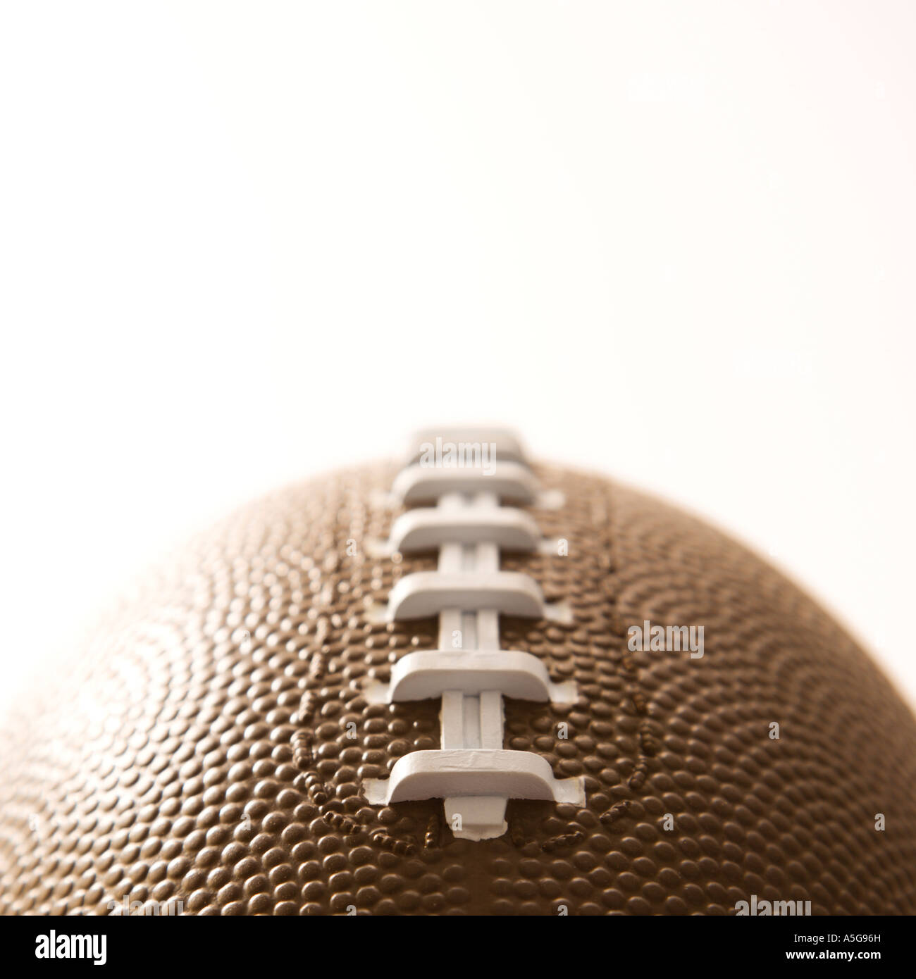 Close up of American football on white background Stock Photo