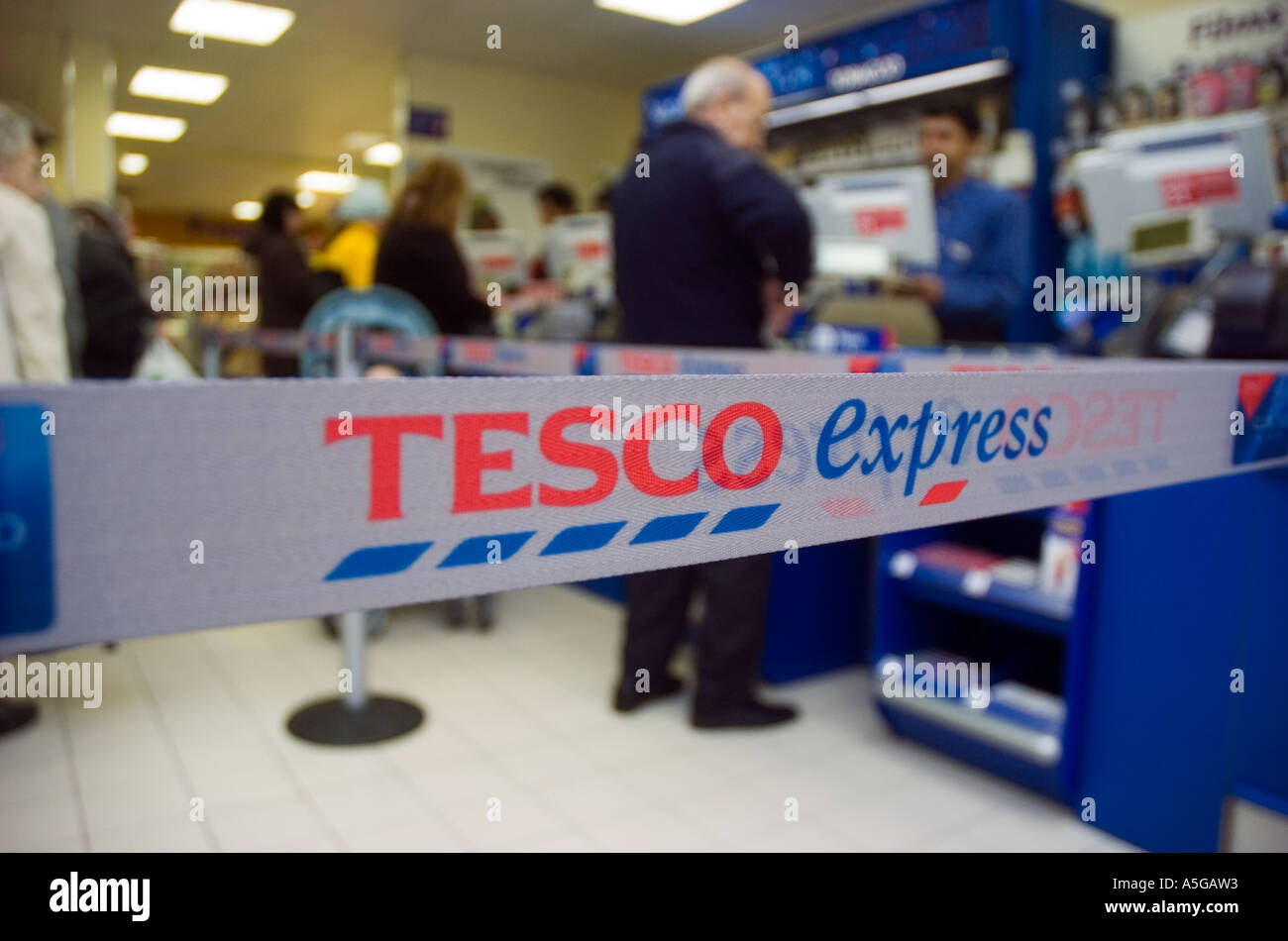 Tesco Express sign in Cardiff, UK. Stock Photo