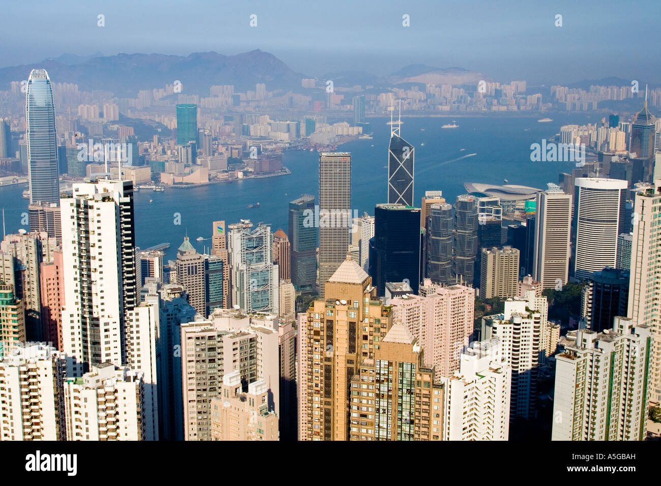 View from the Peak Hong Kong China Stock Photo