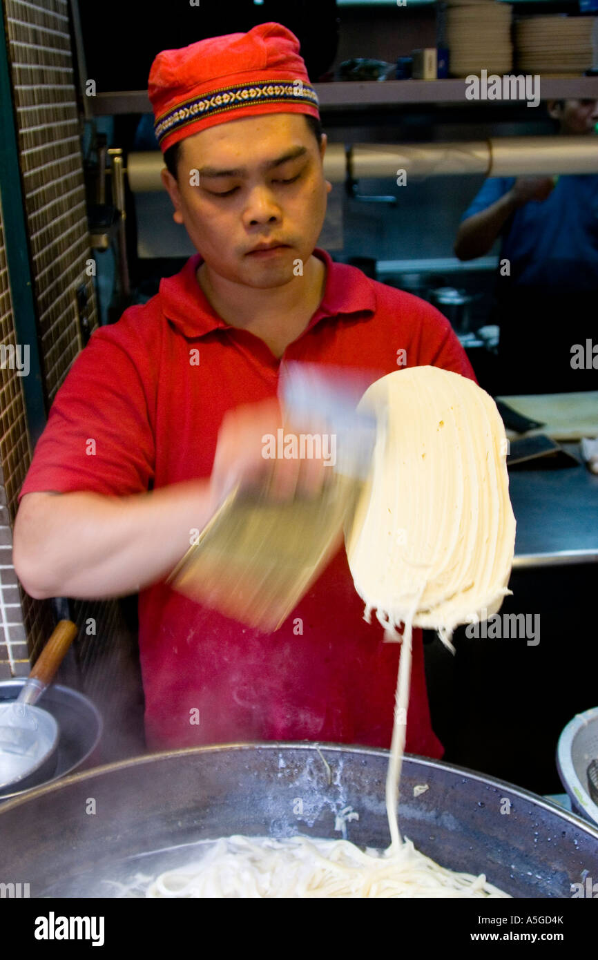Fresh Shaved Noodles Shida Market Taipei Taiwan Stock Photo