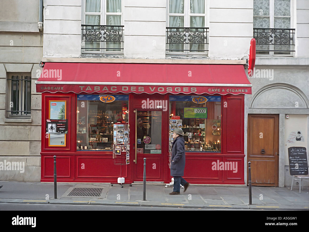 A typical French tobacco shop in Paris Stock Photo