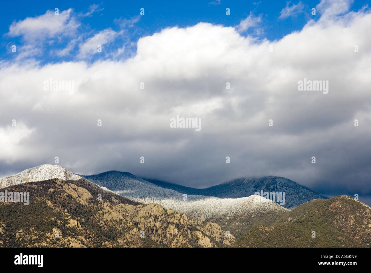 Sangre de Cristo mountains near Taos Pueblo in northern New Mexico