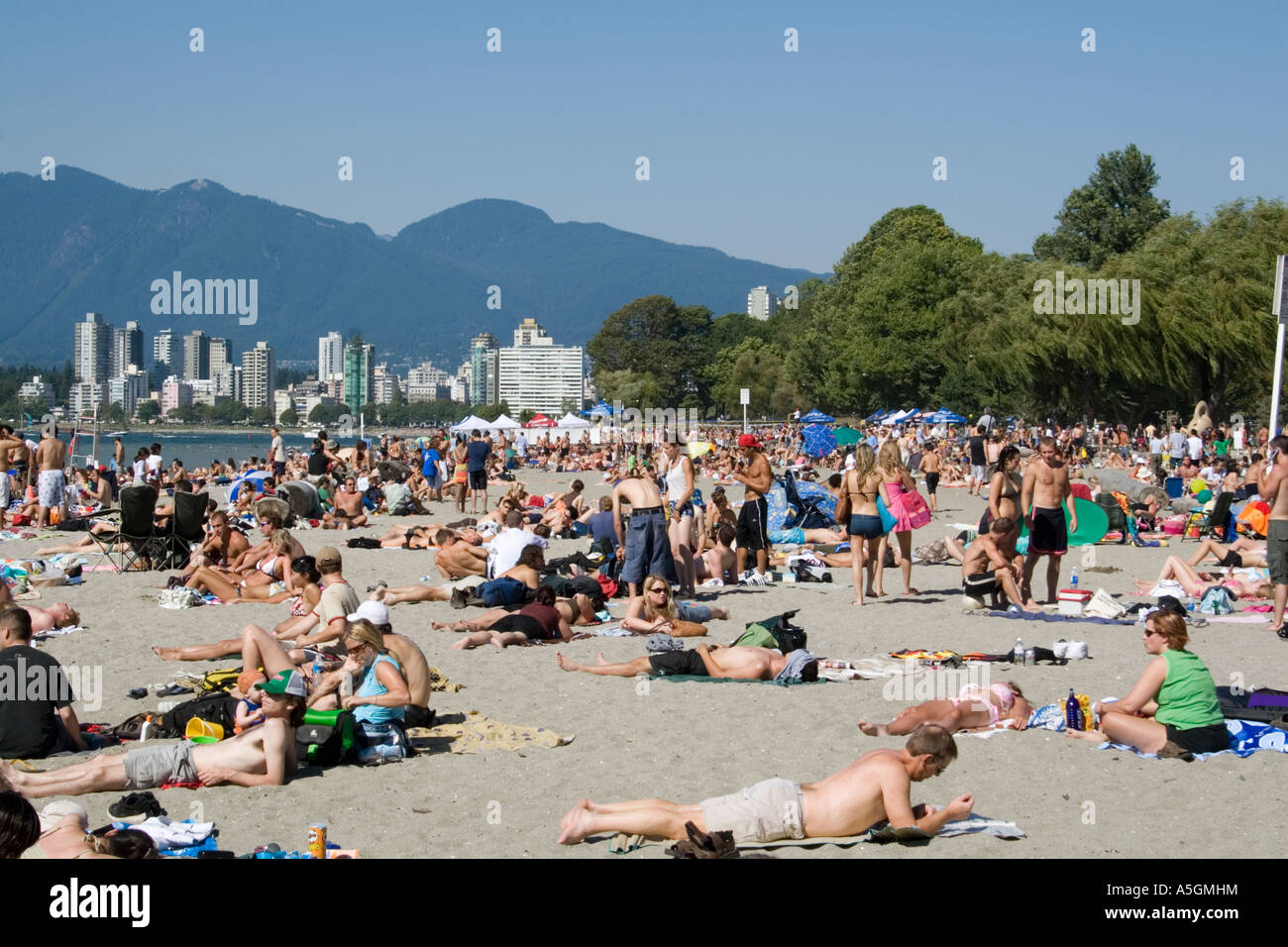 Kitsilano Beach, Vancouver, British Columbia, Canada Stock Photo