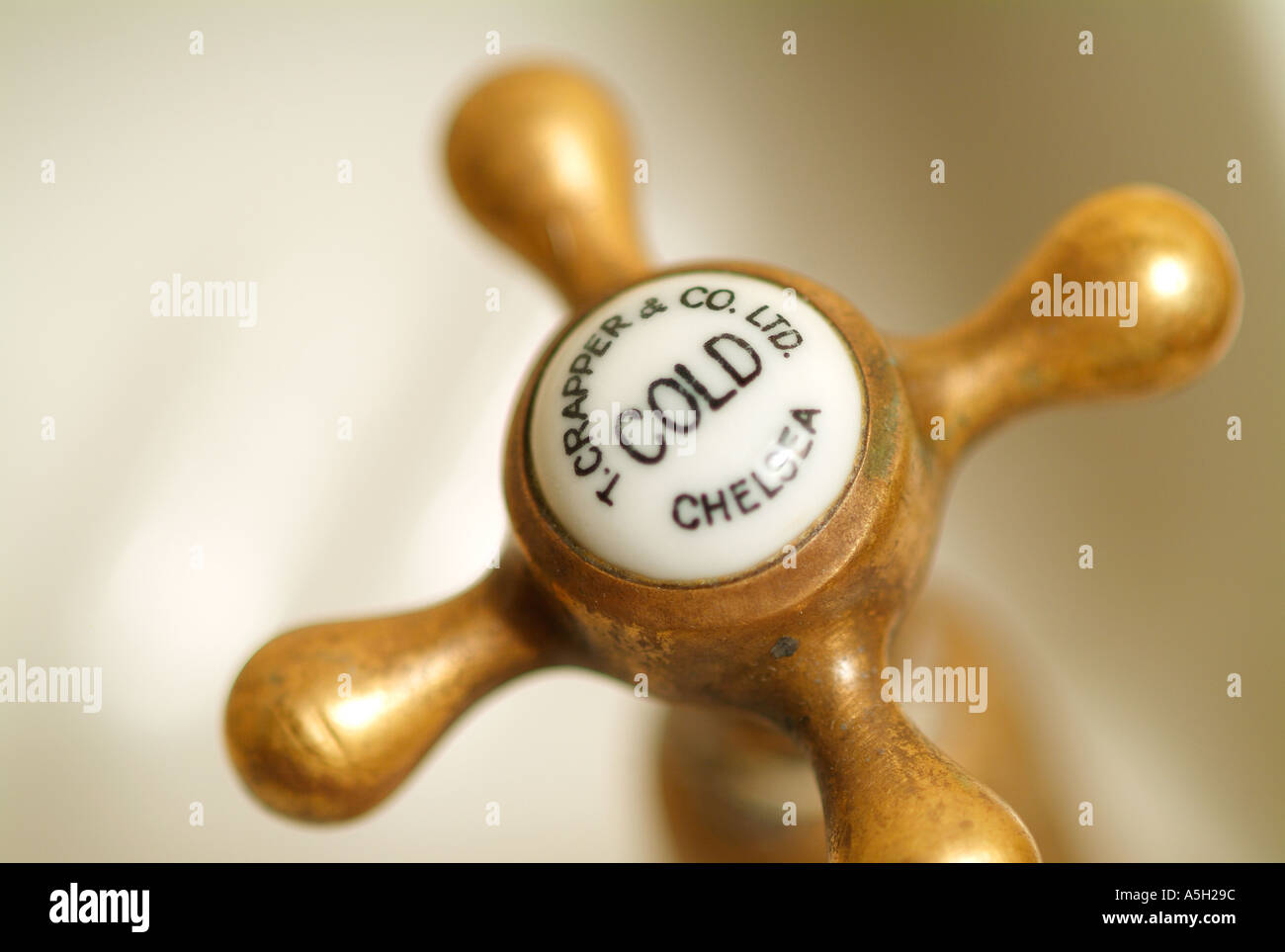 antique brass tap Stock Photo